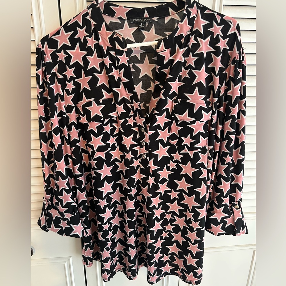 Ava & grace Star Patterned Blouse